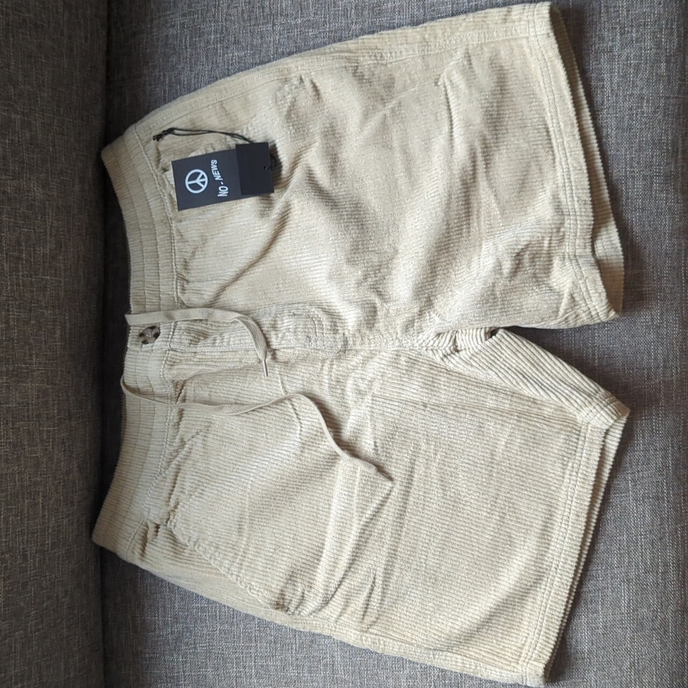Beige NoNews corduroy shorts in size 30 from Australia